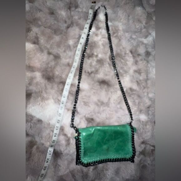 Borse In Pelle Emerald Green Leather Clutch Bag, made in Italy 🇮🇹 - Picture 12 of 16